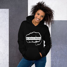 Load image into Gallery viewer, Unisex Hoodie - MY MELANIN MATTER LOGO w/ blk letters