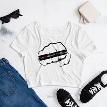 Load image into Gallery viewer, MY MELANIN MATTERS LOGO - Women’s Crop Tee