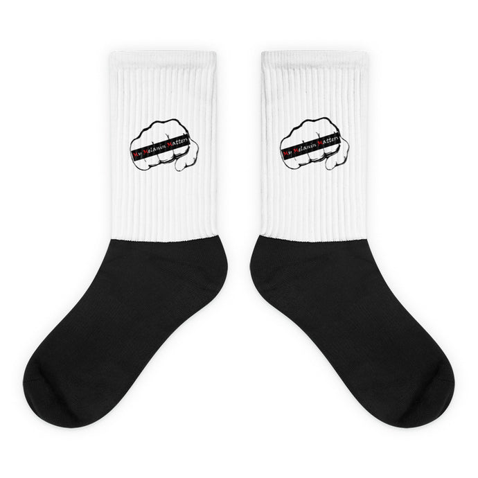 Custom My Melanin Matters logo - Socks