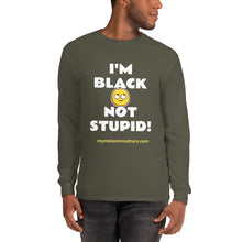 Load image into Gallery viewer, I&#39;m Black Not Stupid! - Men’s Long Sleeve Shirt
