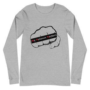 MY MELANIN MATTERS LOGO (org) - Unisex Long Sleeve Tee